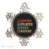 Funny Pilates Coffee Pilates Dogs Repeat Pilates Lover Gift Ornament thumb 0