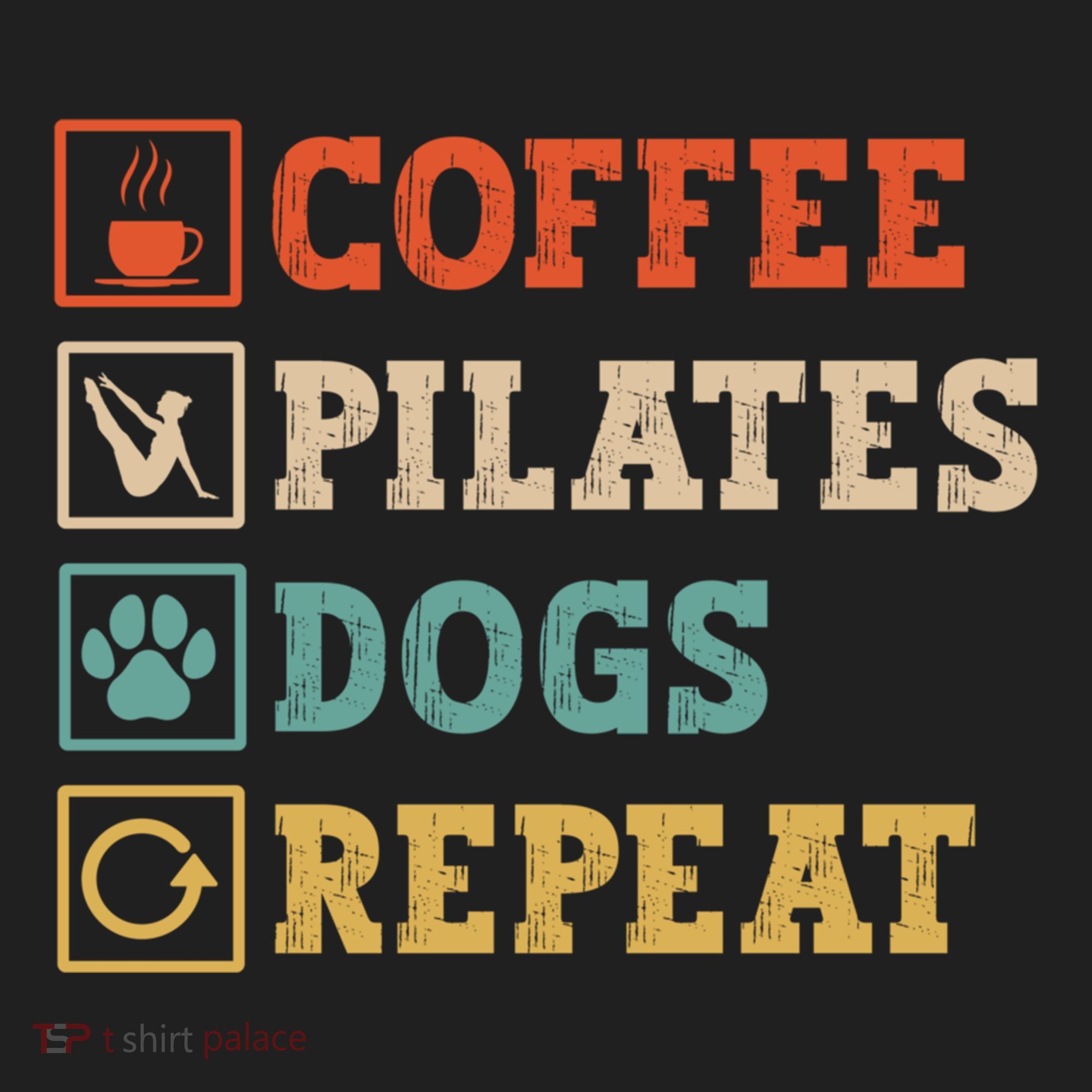 Funny Pilates Coffee Pilates Dogs Repeat Pilates Lover Gift Hat