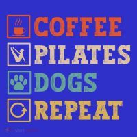 Funny Pilates Coffee Pilates Dogs Repeat Pilates Lover Gift Mousepad thumb 1