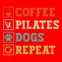Funny Pilates Coffee Pilates Dogs Repeat Pilates Lover Gift Santa Hat thumb 1