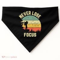 Funny Photographer Camera Never Lose Focus Photography USA-Made Doggie Bandana thumb 0