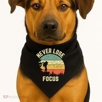 Funny Photographer Camera Never Lose Focus Photography USA-Made Doggie Bandana thumb 1