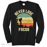 Funny Photographer Camera Never Lose Focus Photography Sweatshirt thumb 0