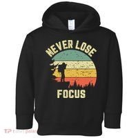 Funny Photographer Camera Never Lose Focus Photography Toddler Hoodie thumb 0