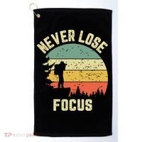 Funny Photographer Camera Never Lose Focus Photography Golf Towel thumb 0