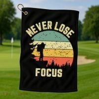 Funny Photographer Camera Never Lose Focus Photography Golf Towel thumb 1
