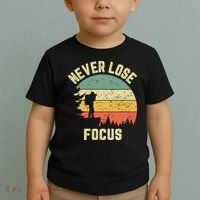Funny Photographer Camera Never Lose Focus Photography Toddler T-Shirt thumb 2