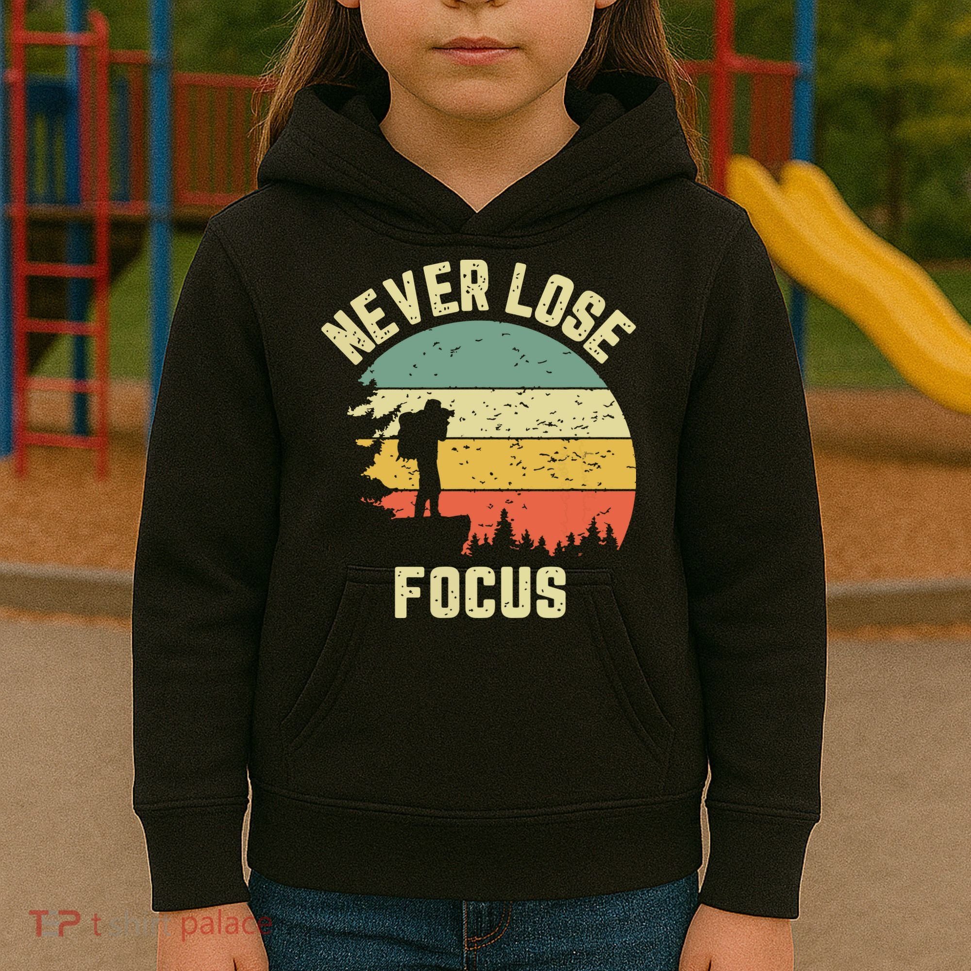 Funny Photographer Camera Never Lose Focus Photography Kids Hoodie