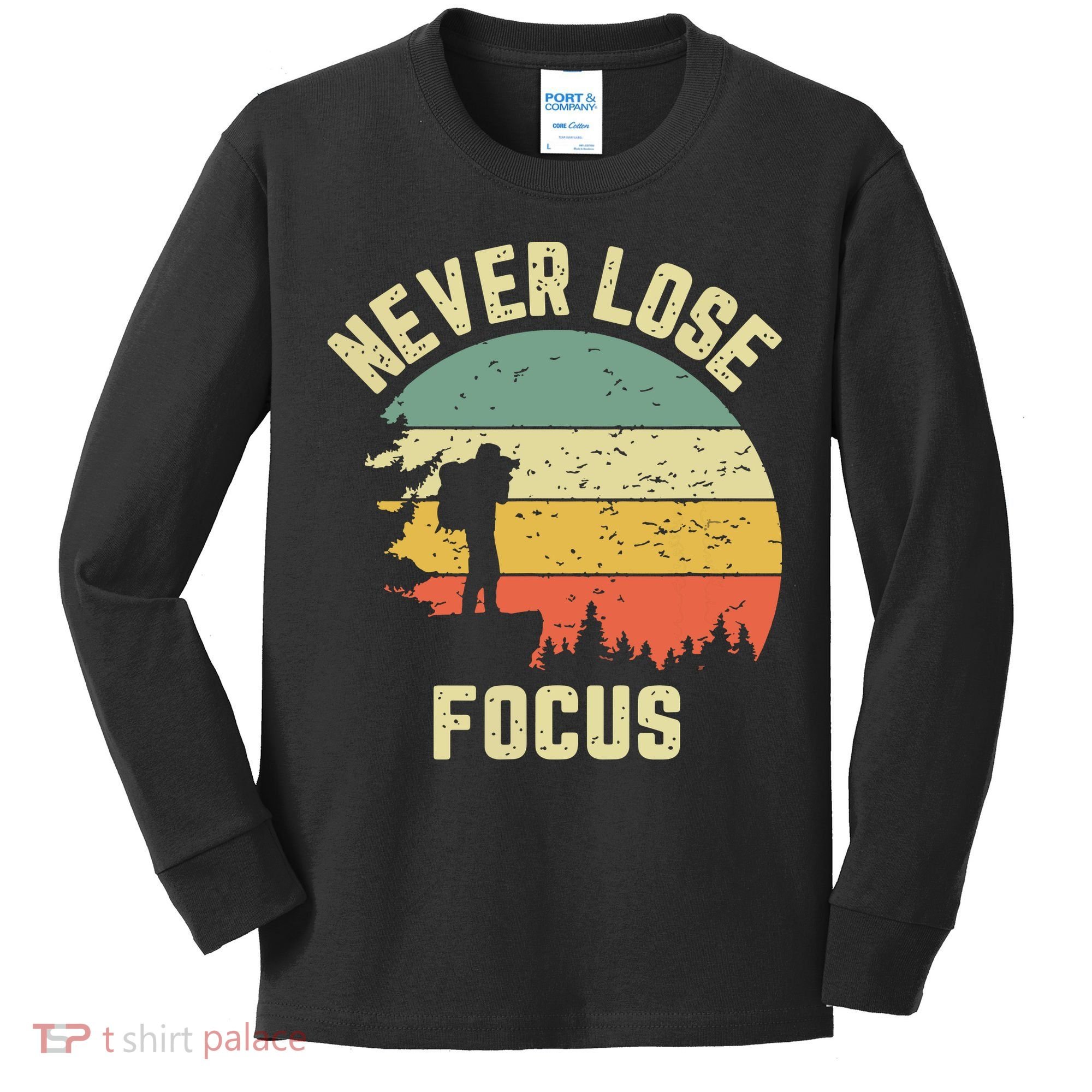 Funny Photographer Camera Never Lose Focus Photography Kids Long Sleeve Shirt
