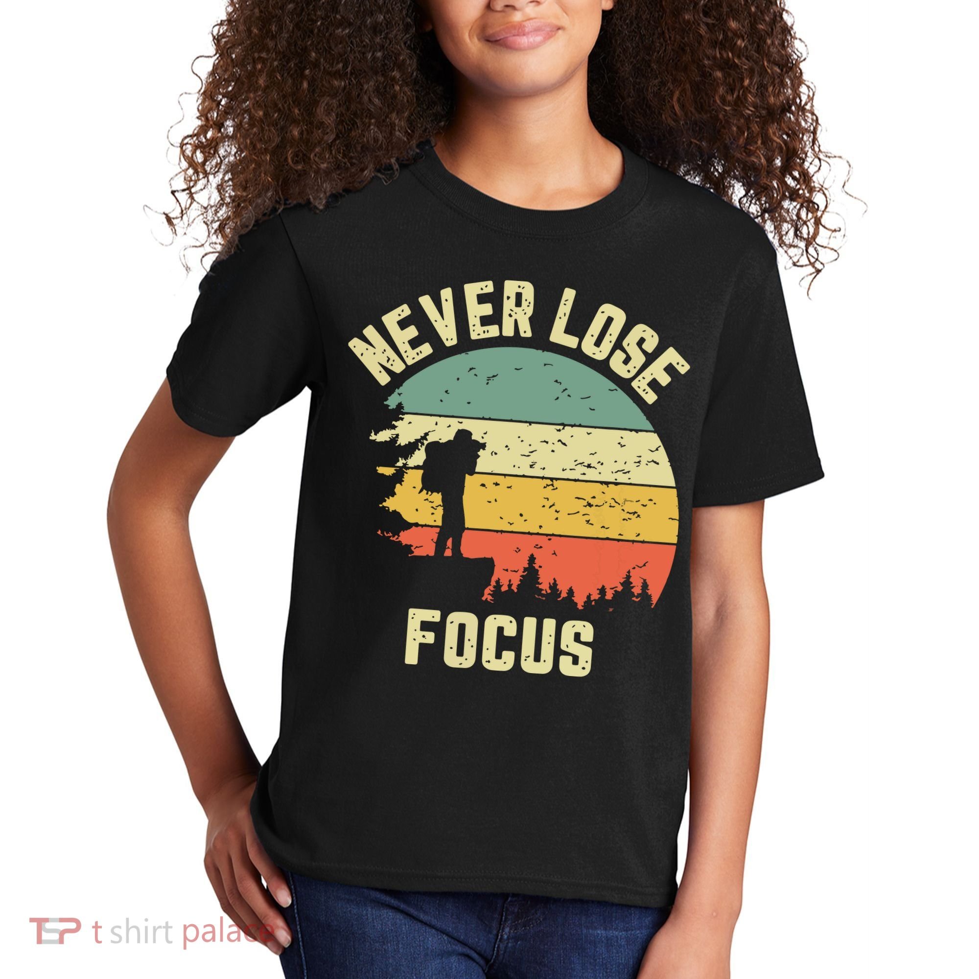Funny Photographer Camera Never Lose Focus Photography Kids T-Shirt