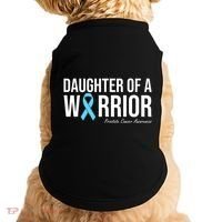 Family Prostate Cancer Awareness Light Blue Daughter Warrior Doggie Tank thumb 0