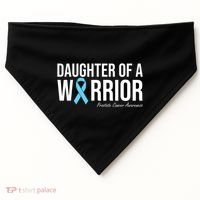 Family Prostate Cancer Awareness Light Blue Daughter Warrior USA-Made Doggie Bandana thumb 0