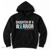 Family Prostate Cancer Awareness Light Blue Daughter Warrior Hoodie thumb 0