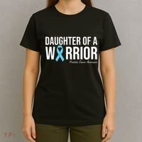 Family Prostate Cancer Awareness Light Blue Daughter Warrior T-Shirt thumb 4
