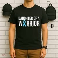 Family Prostate Cancer Awareness Light Blue Daughter Warrior T-Shirt thumb 6