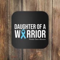Family Prostate Cancer Awareness Light Blue Daughter Warrior Coaster thumb 0