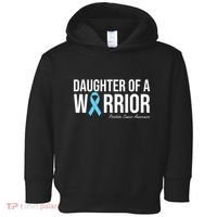 Family Prostate Cancer Awareness Light Blue Daughter Warrior Toddler Hoodie thumb 0