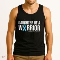 Family Prostate Cancer Awareness Light Blue Daughter Warrior Tank Top thumb 3