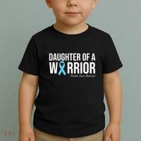 Family Prostate Cancer Awareness Light Blue Daughter Warrior Toddler T-Shirt thumb 2