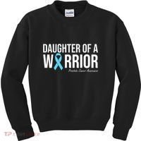Family Prostate Cancer Awareness Light Blue Daughter Warrior Kids Sweatshirt thumb 0