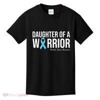 Family Prostate Cancer Awareness Light Blue Daughter Warrior Kids T-Shirt thumb 0