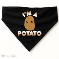 Funny Potato Costume Cute Kawaii Style Smiling Im A Potato USA-Made Doggie Bandana thumb 0