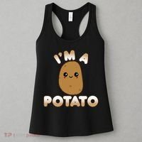 Funny Potato Costume Cute Kawaii Style Smiling Im A Potato Women's Tank Top thumb 3