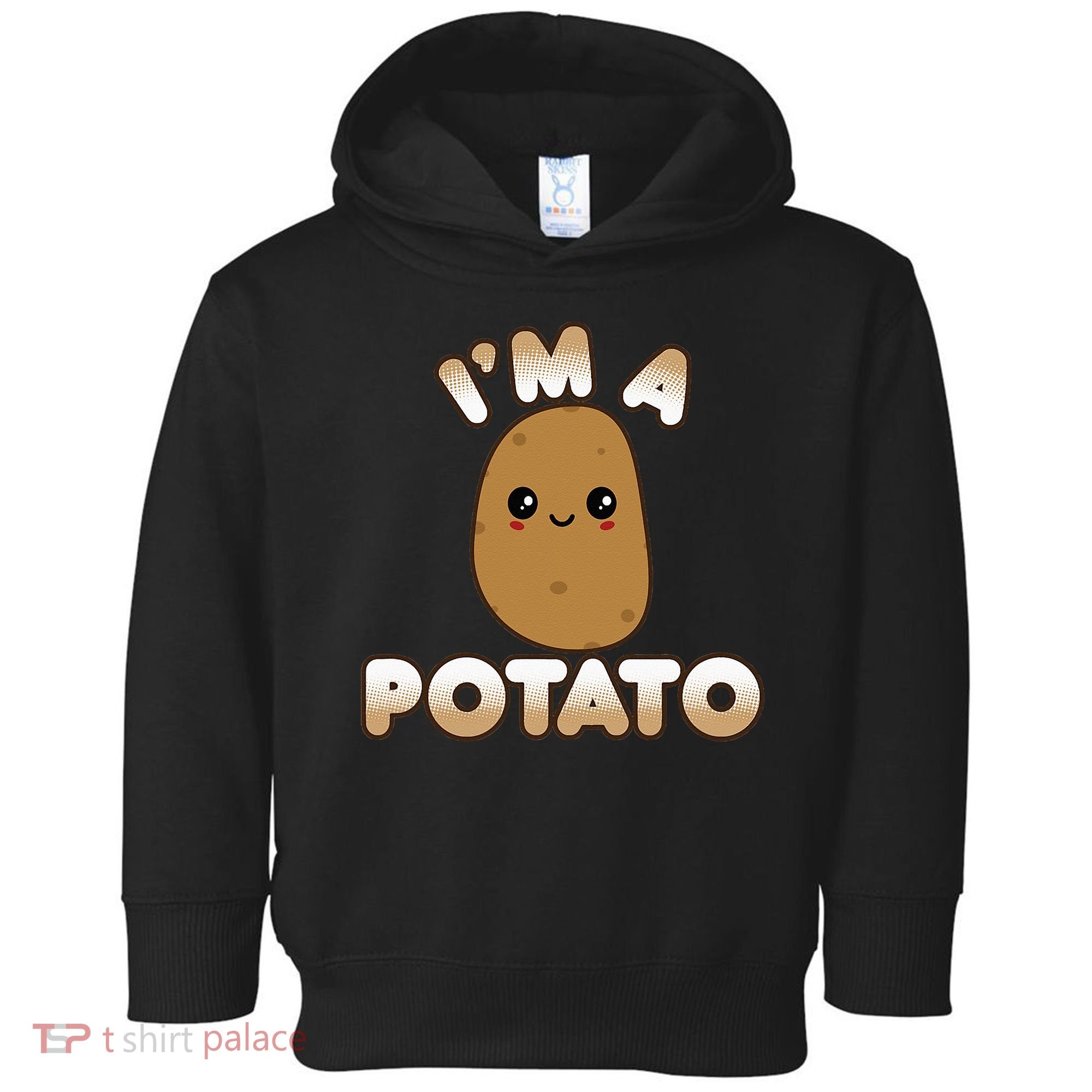 Funny Potato Costume Cute Kawaii Style Smiling Im A Potato Toddler Hoodie