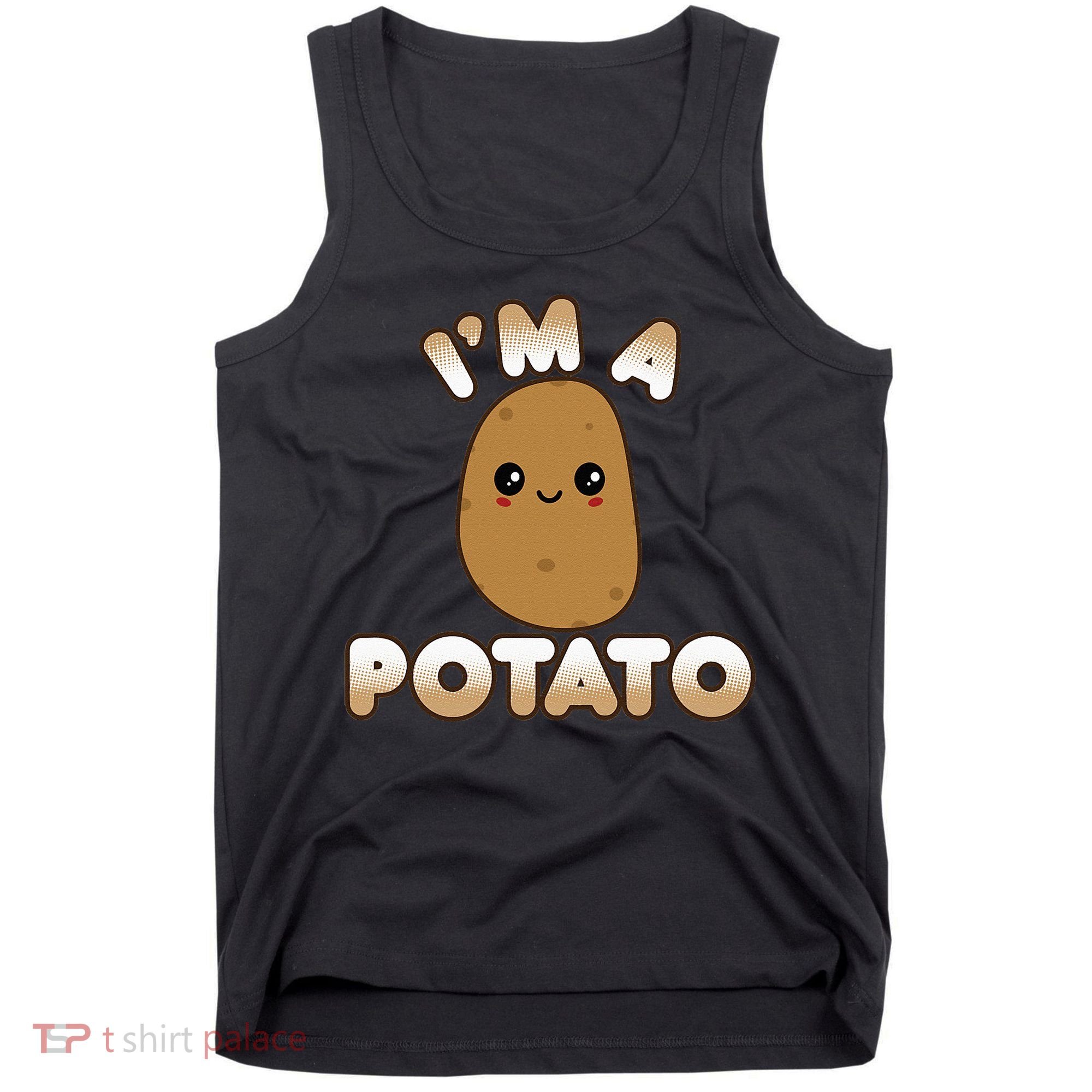 Funny Potato Costume Cute Kawaii Style Smiling Im A Potato Tank Top