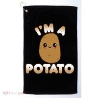 Funny Potato Costume Cute Kawaii Style Smiling Im A Potato Golf Towel thumb 0