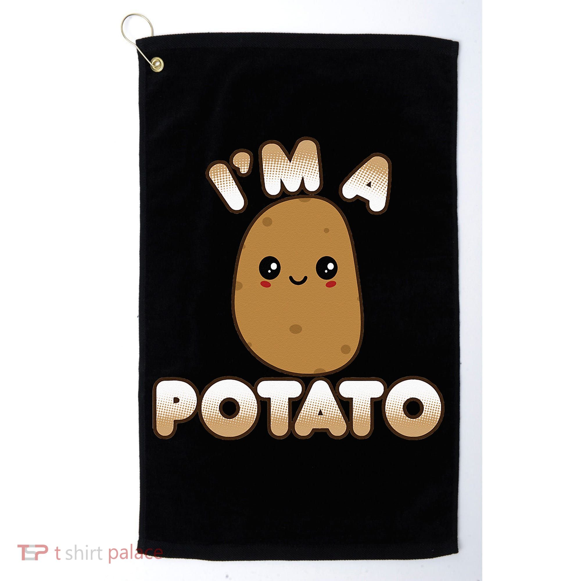 Funny Potato Costume Cute Kawaii Style Smiling Im A Potato Golf Towel