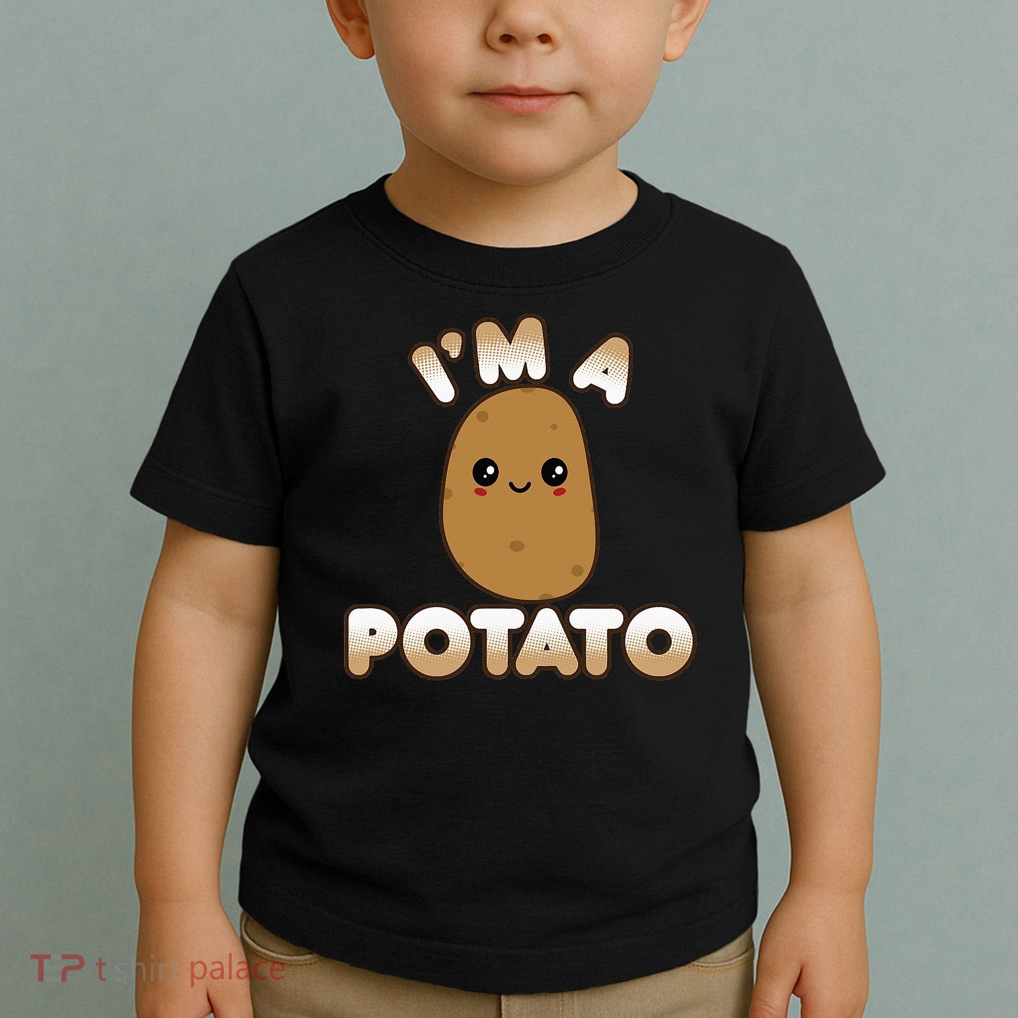 Funny Potato Costume Cute Kawaii Style Smiling Im A Potato Toddler T-Shirt