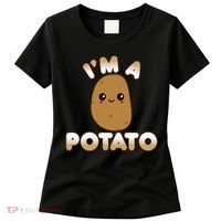 Funny Potato Costume Cute Kawaii Style Smiling Im A Potato Women's T-Shirt thumb 0