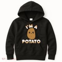 Funny Potato Costume Cute Kawaii Style Smiling Im A Potato Kids Hoodie thumb 0