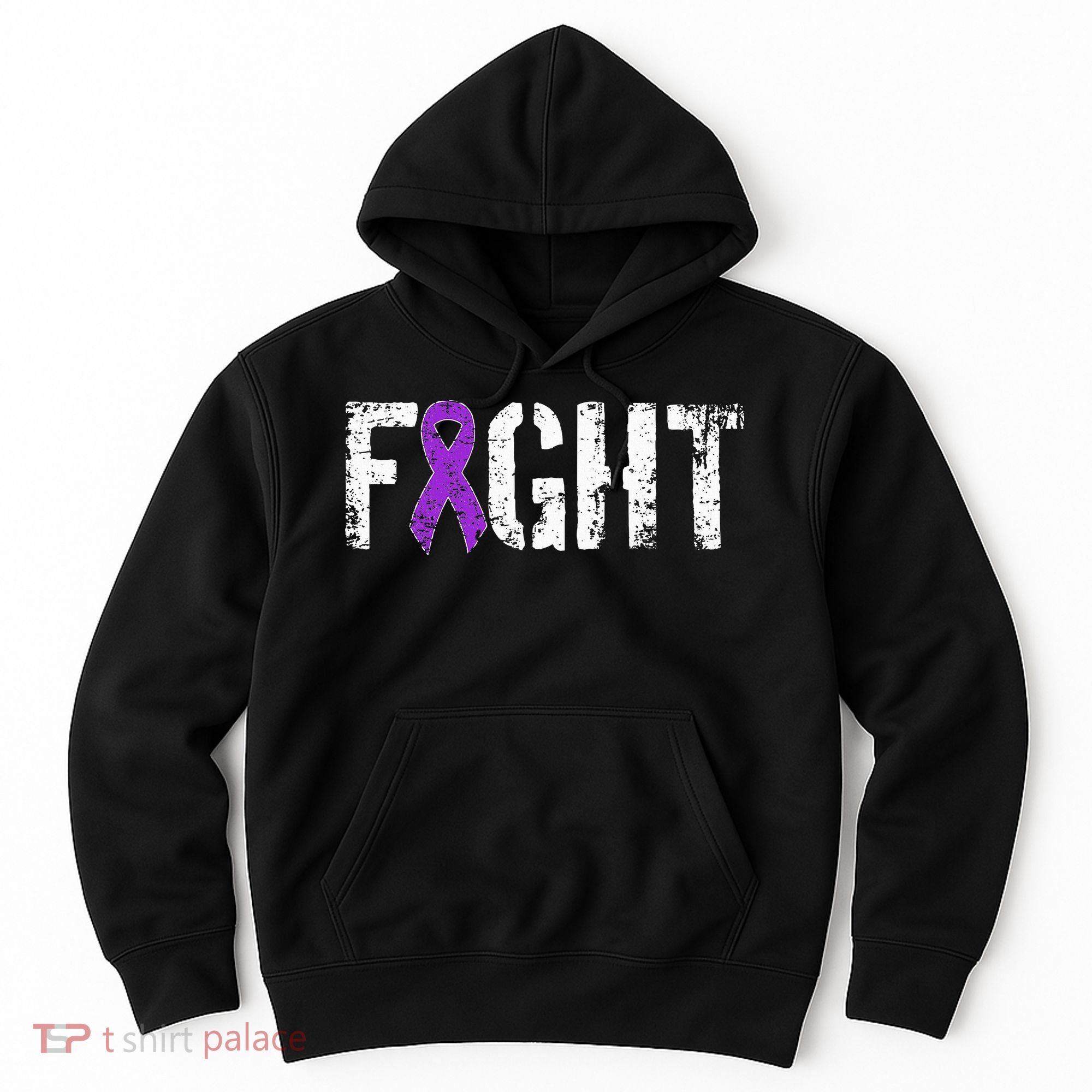 Fight Pancreatic Cancer Military Style Awareness Ribbon Hoodie