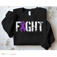 Fight Pancreatic Cancer Military Style Awareness Ribbon Sweatshirt thumb 2