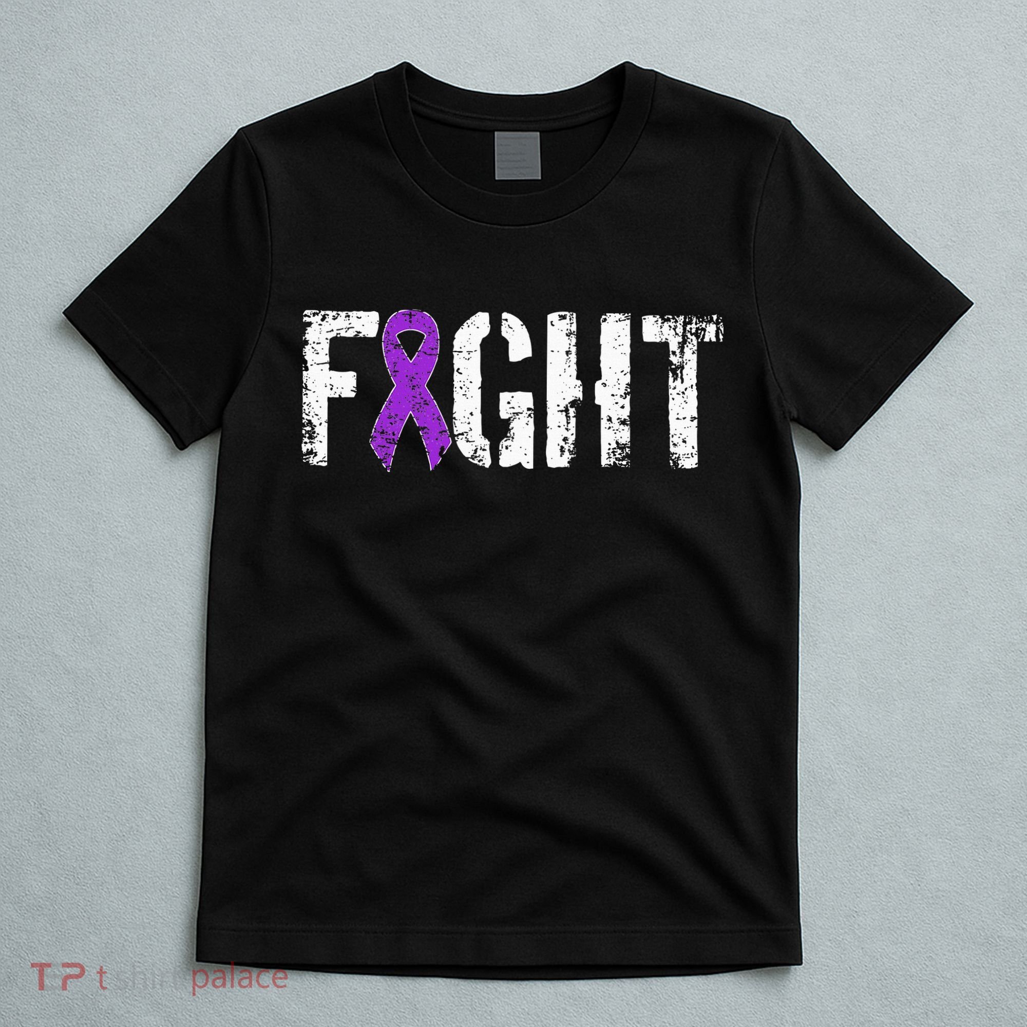 Fight Pancreatic Cancer Military Style Awareness Ribbon T-Shirt