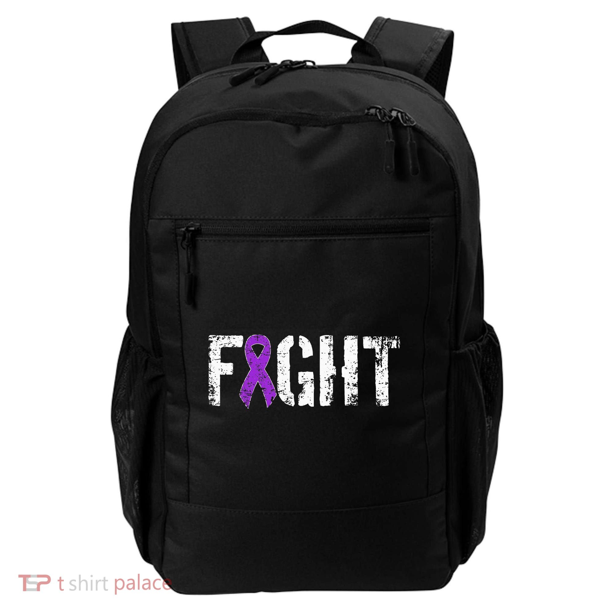 Fight Pancreatic Cancer Military Style Awareness Ribbon Backpack