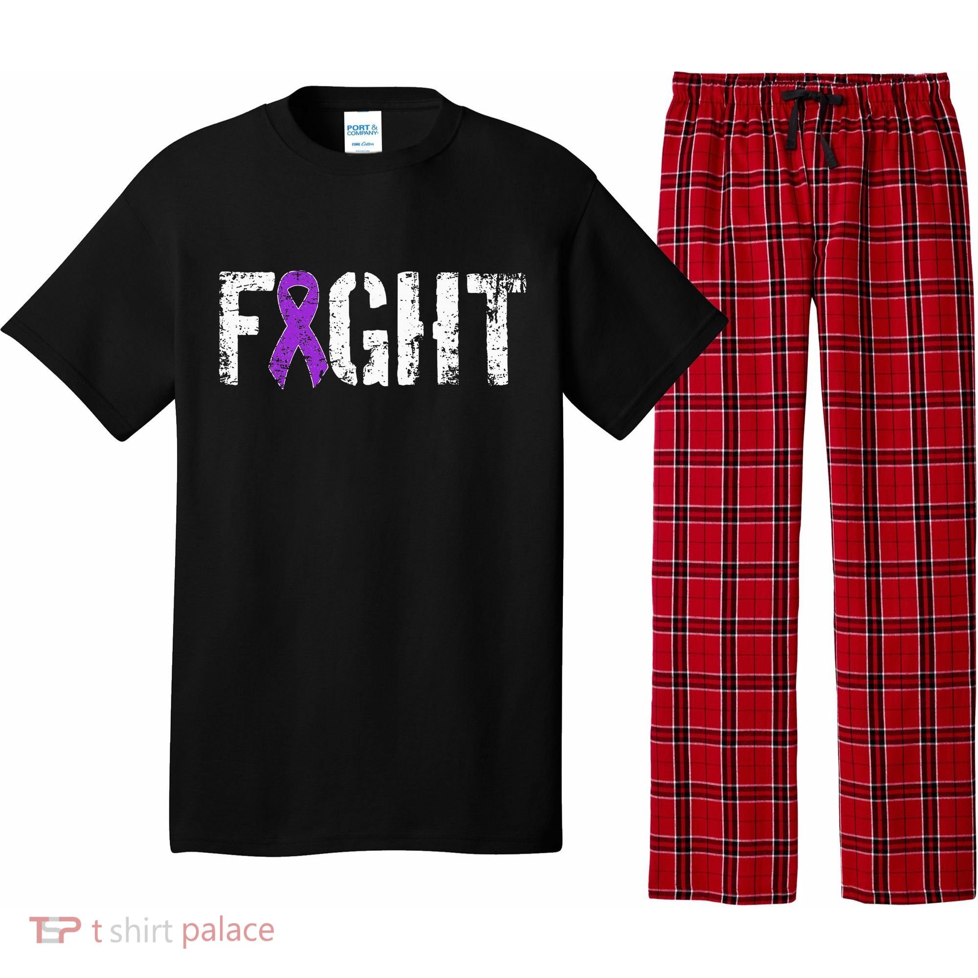 Fight Pancreatic Cancer Military Style Awareness Ribbon Pajama Set