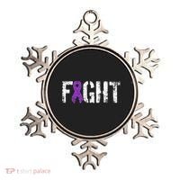 Fight Pancreatic Cancer Military Style Awareness Ribbon Ornament thumb 0