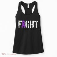 Fight Pancreatic Cancer Military Style Awareness Ribbon Women's Tank Top thumb 0