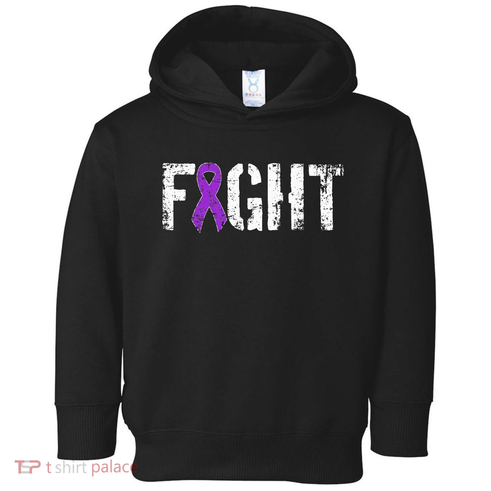 Fight Pancreatic Cancer Military Style Awareness Ribbon Toddler Hoodie