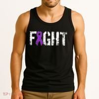 Fight Pancreatic Cancer Military Style Awareness Ribbon Tank Top thumb 3