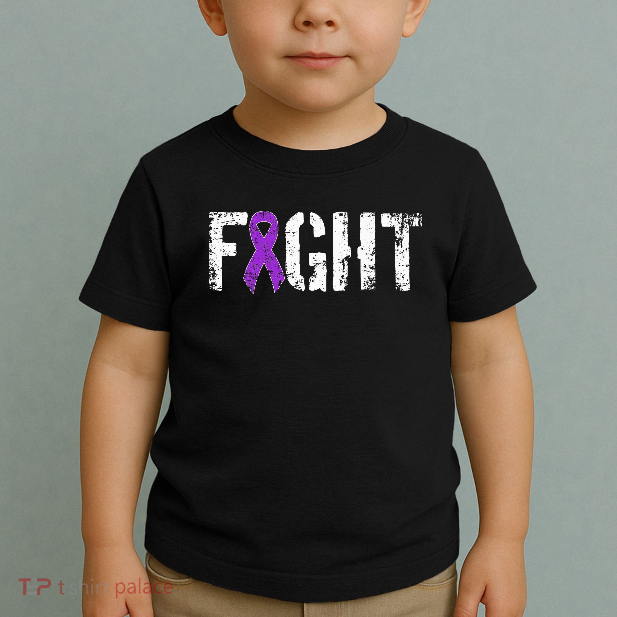 Fight Pancreatic Cancer Military Style Awareness Ribbon Toddler T-Shirt