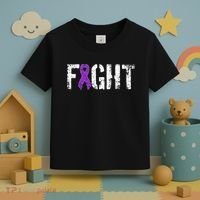 Fight Pancreatic Cancer Military Style Awareness Ribbon Toddler T-Shirt thumb 3