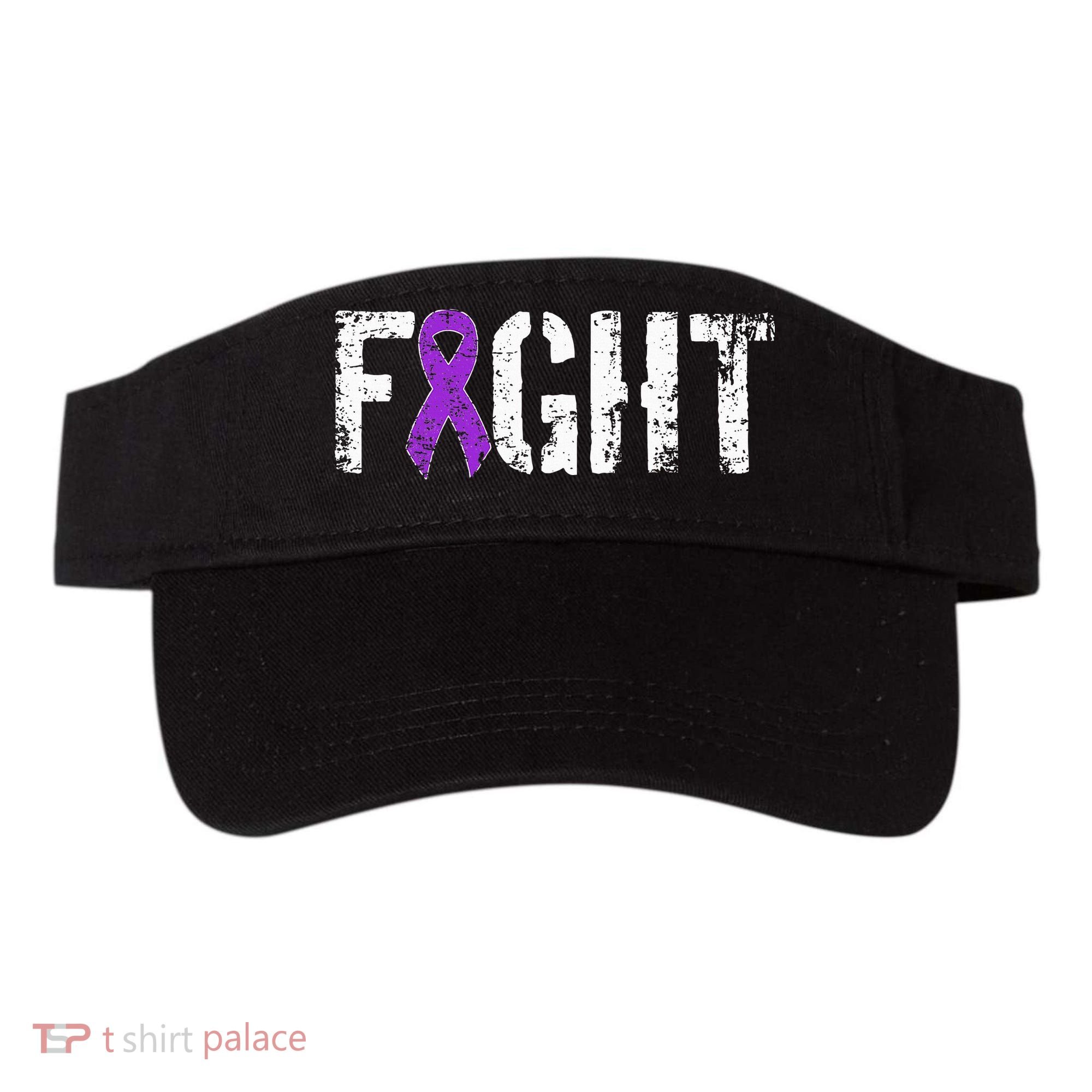 Fight Pancreatic Cancer Military Style Awareness Ribbon Visor
