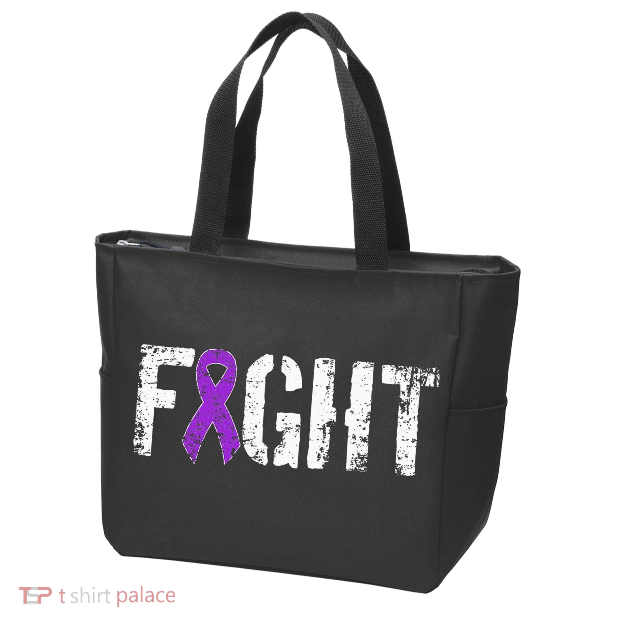 Fight Pancreatic Cancer Military Style Awareness Ribbon Tote Bag