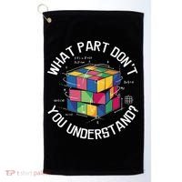 Funny Puzzle Cube Golf Towel thumb 0