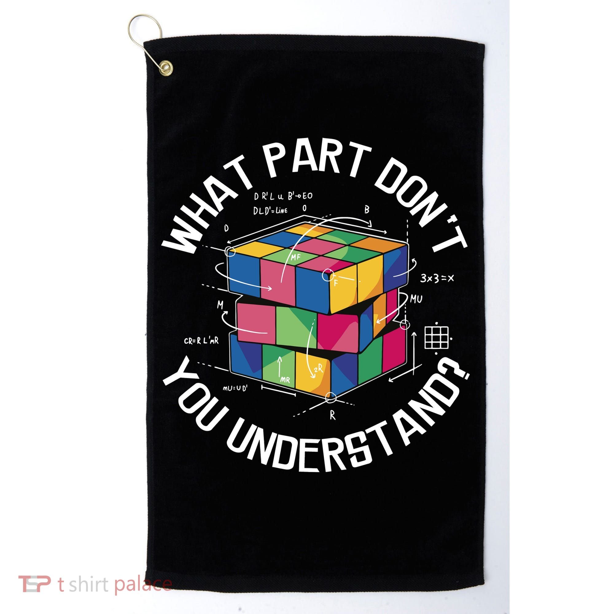 Funny Puzzle Cube Golf Towel