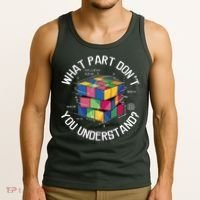 Funny Puzzle Cube Tank Top thumb 3